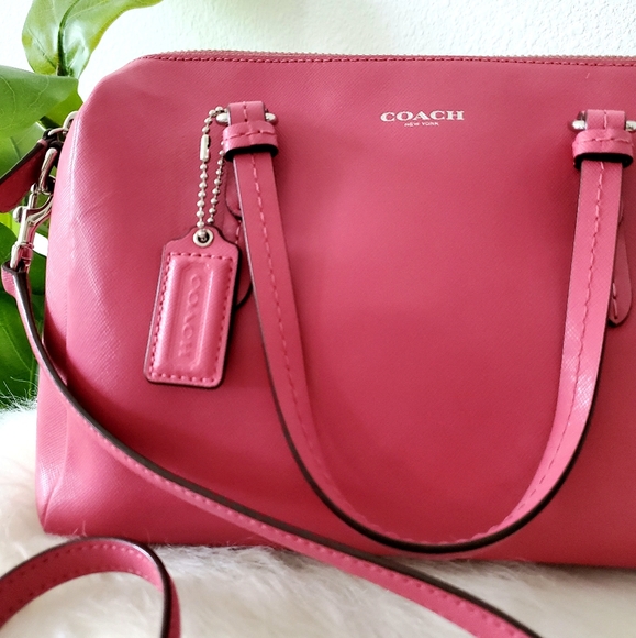 Coach Pink Leather purse satchel purse bag - Picture 2 of 8